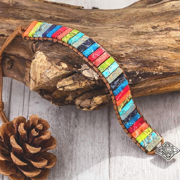New Bohemian Vegan Chakra Healing Balance Bracelet - Picture 3 of 7